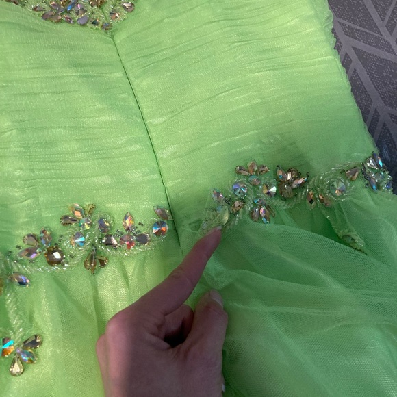 Halloween tinker bell inspired lime green dress - Picture 6 of 7